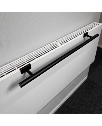 BSXL handdoekenrek 400 mm voor radiatoren boven-bevestiging zwart