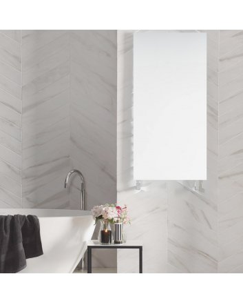 600x1600 - 1072 watt | handdoekradiator vlak wit zij- & middenaansluiting