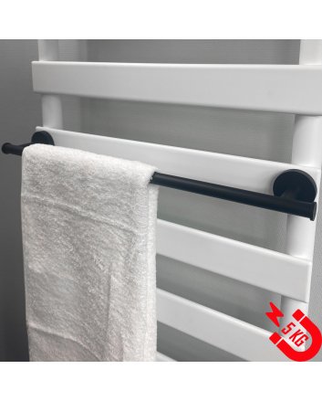 BSXL Magneet-line zwart – Magnetische 510 mm handdoekhouder