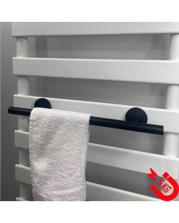 BSXL magnetisch 600 mm handdoekenrek voor radiatoren – Zwart