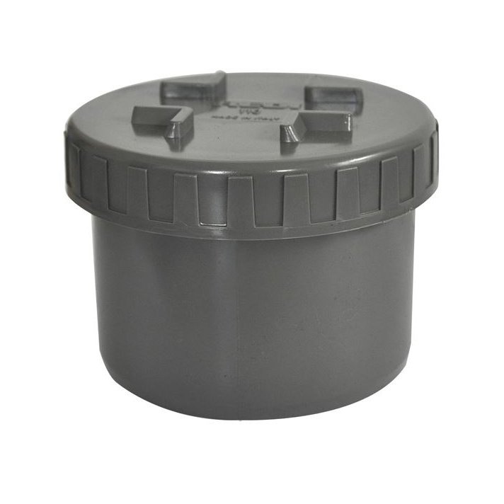 Eindstuk met schroefdeksel 75 mm PVC