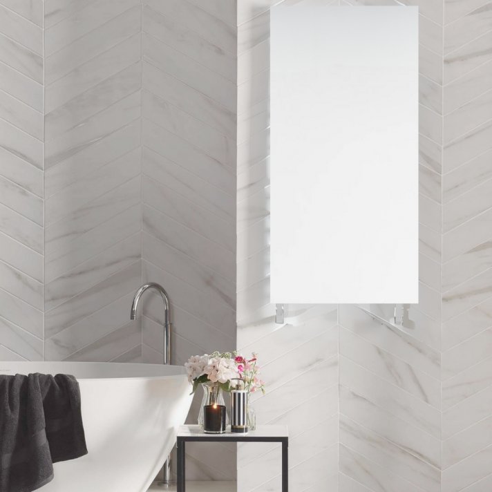 600x1600 - 1072 watt | handdoekradiator vlak wit zij- & middenaansluiting