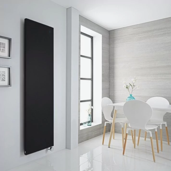 600x1600 - 700 Watt | Handdoekradiator Vlak Mat Zwart Elektrisch