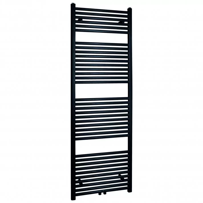 600x1200 - 794 Watt | Handdoekradiator Zwart Zij- & Middenaansluiting