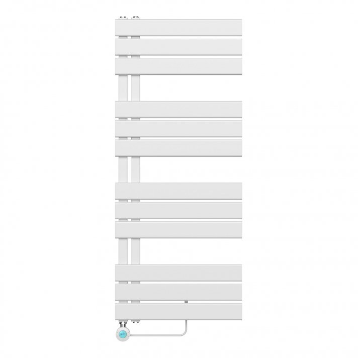 1200x500 – 593 Watt | elektrische handdoekradiator wit | links aansluiting/comb