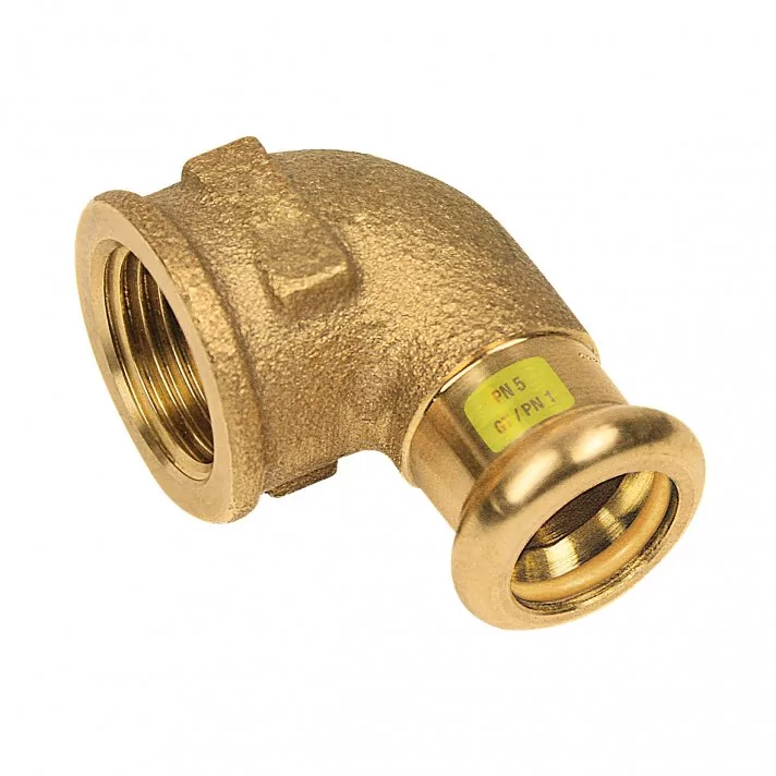 Bonfix Roodkoper Binnendraad x Press kniekoppeling (gas) | 1 1/4 x 35