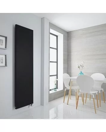 600x1600 - 700 Watt | Handdoekradiator Vlak Mat Zwart Elektrisch