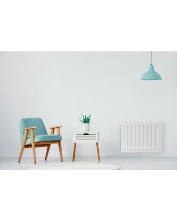 580x1080 - 2000W | Aluminium Muur Radiator Wit + Afstandsbediening