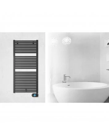600x1200 - 500 watt | elektrische handdoekradiator zwart