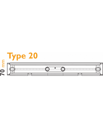 500x2000 T20 - 2512 watt | Verticale Radiator Vlak