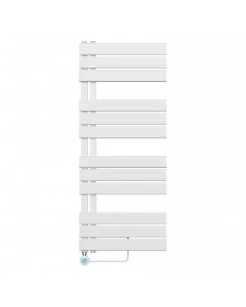 1200x500 – 593 Watt | elektrische handdoekradiator wit | links aansluiting/comb
