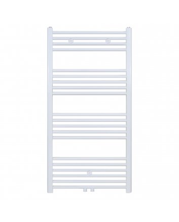 600x1200 – 762 Watt | Handdoekradiator Mat Wit Zij- & Middenaansluiting