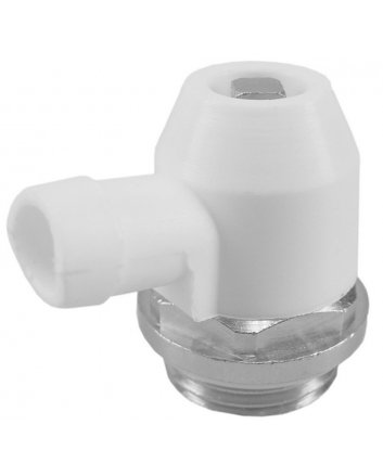 Riko radiator-aftapper met O-ring grote doorlaat 1/2