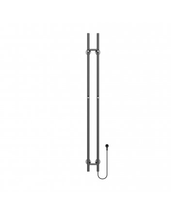 1500x168 - 120 Watt | Elektrische Dubbele Staafhanddoekradiator - Gunmetal