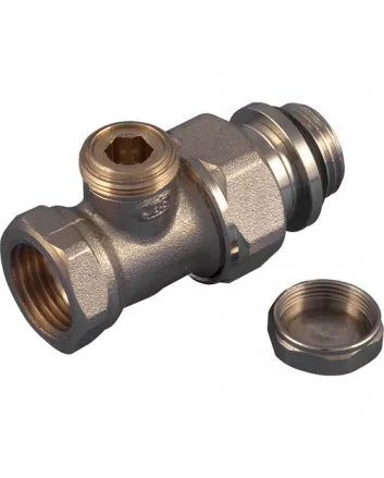 Voetventiel recht 16mm x 1/2"
