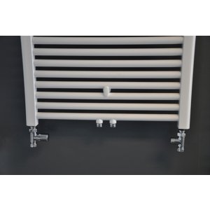 Wiesbaden Luxe radiator aansluitset, recht, chroom