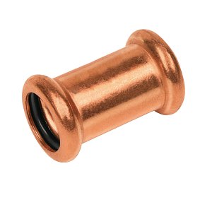 Bonfix Roodkoper Press rechte koppeling (water) | 22 x 22