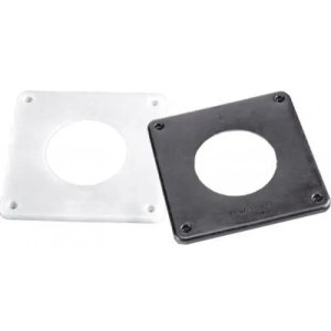Muurplaatset (Rooster) PE Zwart & Wit Ø130 mm