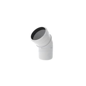 Safe-PP Rookgasbocht 45° x Ø80 mm Wit PP