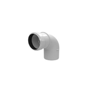 Safe-PP Rookgasbocht 90° x Ø80 mm Wit PP