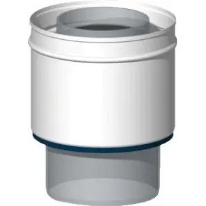 MiniFlex Overgangstuk Ø80/80 - Ø60/100 mm Flexibel Aluminium