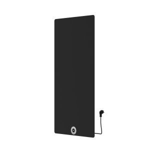 120x60 cm - Elektrische Panel Verticaal Vlak - Mat Zwart - 750 Watt