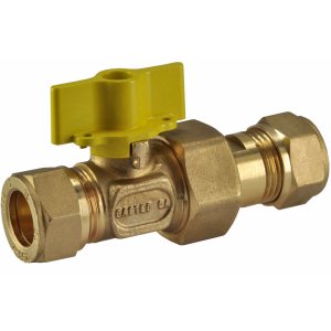Riko gaskogelkraan 22 mm knel x 15 mm knel