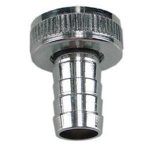 Riko chroom slangwartelset 1/2 x 1/2 met borgring