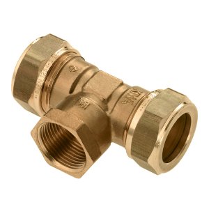Bonfix Messing Knel x Binnendraad x Knel T-koppeling | 15 x 1/2 x 15