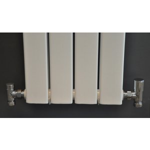 Wiesbaden Luxe radiator aansluitset, haaks, chroom