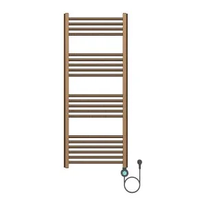 120x50 cm - Ecorad E-Smart Wifi - 700W - Geborsteld Bruin Brons - Programeerbare Elektrische Radiator