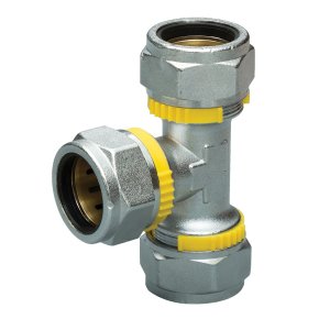 Gaskoppeling PLT T-stuk DN25 x DN20 x DN20