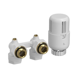 Eco 8 thermostatische aansluitpakket 2 glanzend wit