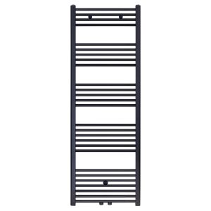 160x60 cm - 1050 Watt - Ecorad Handdoekradiator - Mat Zwart (RAL9005) - Universal-6 aansluitpunten