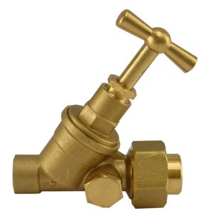 Riko Gastec stopkraan 15 mm capillair x koppeling capillair met aftapgelegenheid