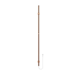 150cm Sticky - 60W Dryheating - Geborsteld Koper - Elektrische Staafhanddoekradiator Enkel