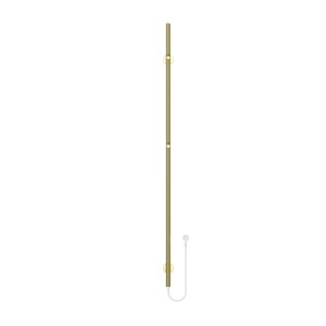 150cm Sticky - 60W Dryheating - Geborsteld Goud - Elektrische Staafhanddoekradiator Enkel