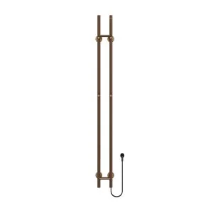 150cm Sticky - 120W Dryheating - Geborsteld Bruin Brons - Elektrische Staafhanddoekradiator Dubbel