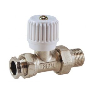 Radiatorkraan recht 15mm x 1/2"