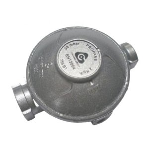 Eentraps drukregelaar 37 mbar, debiet 2 kg/u, 1/4" binnendraad x 1/4" binnendraad