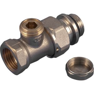 Voetventiel recht 16mm x 1/2"
