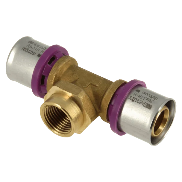 Bonfix Alu-pers x Binnendraad x Alu-pers T-koppeling | 26 x 1/2 x 26