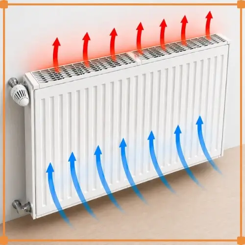 Hybride radiator EcoRad paneelradiator met ClimateBooster Prillo ventilator - goedkoop alternatief voor Jaga Strada Hybrid dat dezelfde warmteafgifte levert bij lage temperatuur voor warmtepomp