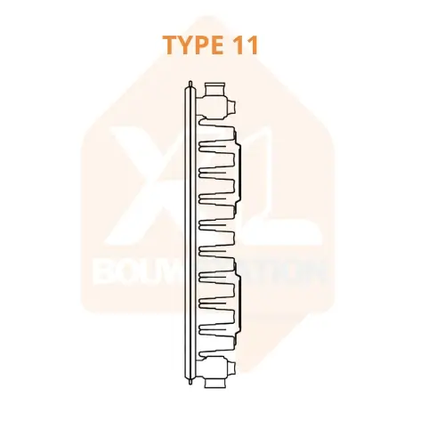 Type 11 paneelradiator EcoRad met één stalen paneel en één convector, diepte 5,5 cm - de dunste en slankste paneelradiator voor kleine ruimtes 4 tot 18 vierkante meter